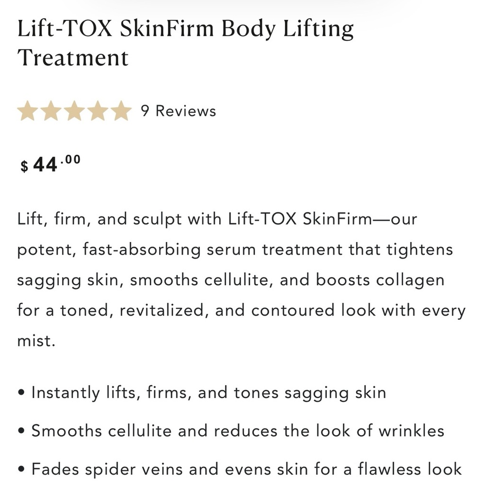$44 retail Nakery Beauty Body Lift-TOX SkinFirm Treatment - Picture 7 of 7